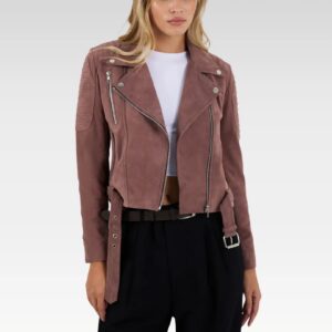 Junia Suede Leather Jacket - Tan