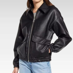 Aida Black A-2 Bomber Jacket
