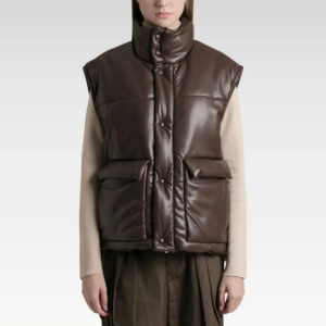 Jovan Leather Puffer Vest