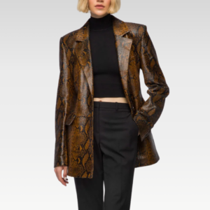 Oceane - Black Brown Leather Jacket