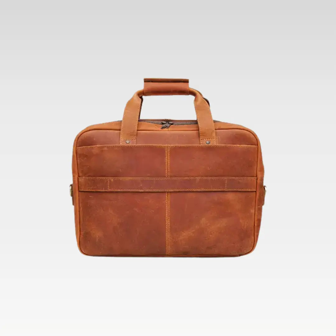 Rust Brown Timeless Crazy Horse Leather Bag - Image 2