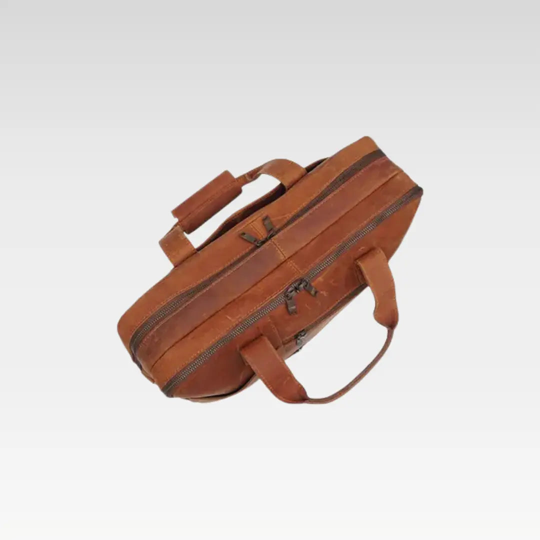 Rust Brown Timeless Crazy Horse Leather Bag - Image 3