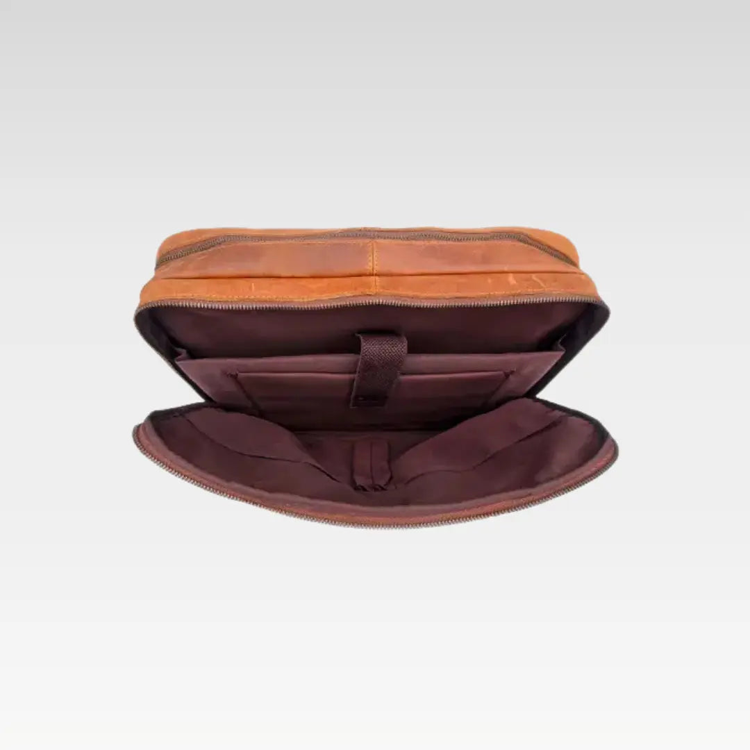 Rust Brown Timeless Crazy Horse Leather Bag - Image 4