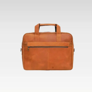 Tan Stylish Leather Laptop Bag - Perfect for Work