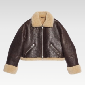 Women's Brown Aviator Jacket