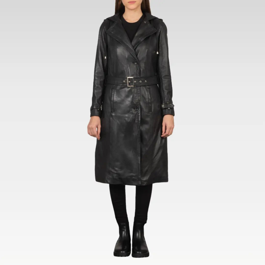 Fixon Hooded Trench Coat - Image 2