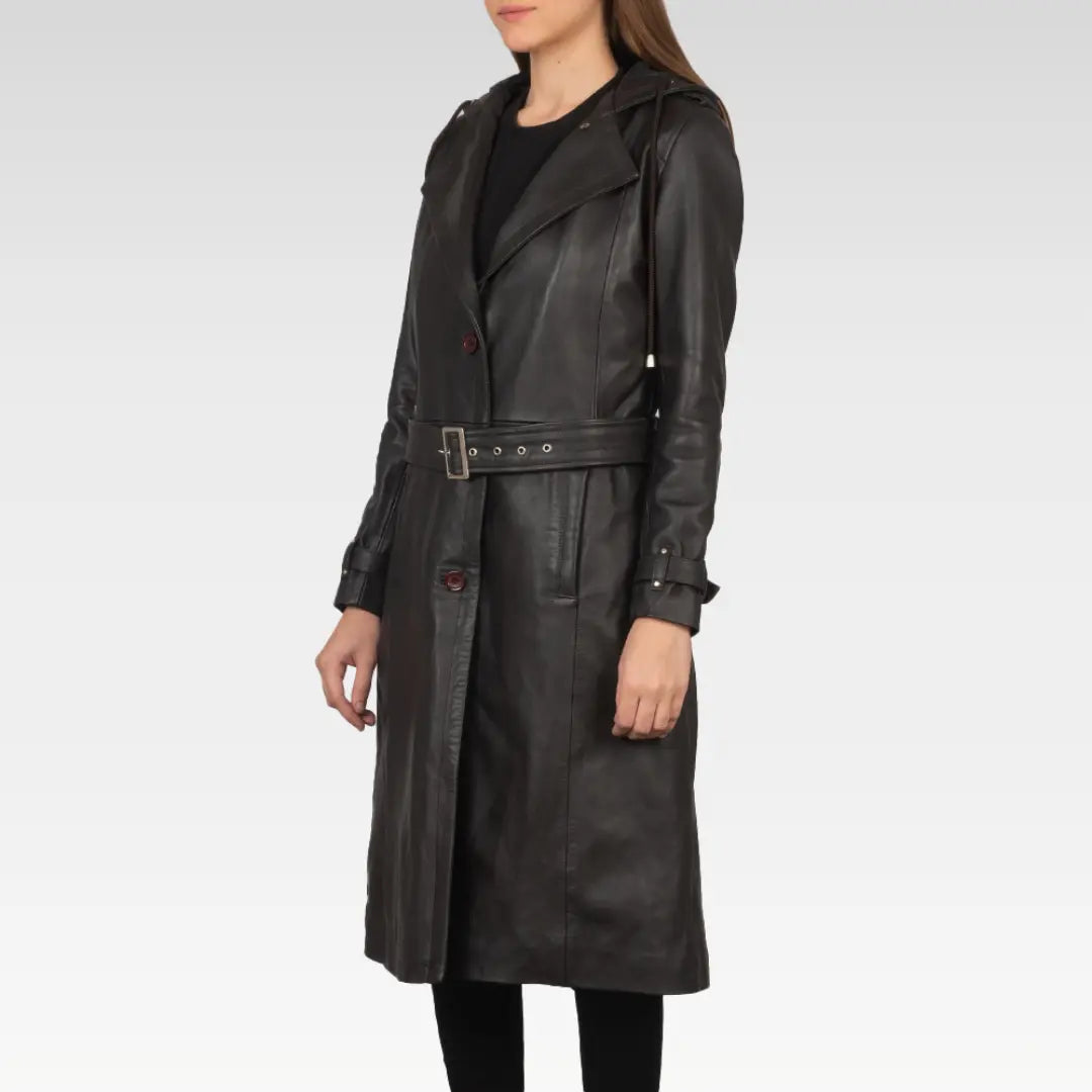 Fixon Hooded Trench Coat - Image 9