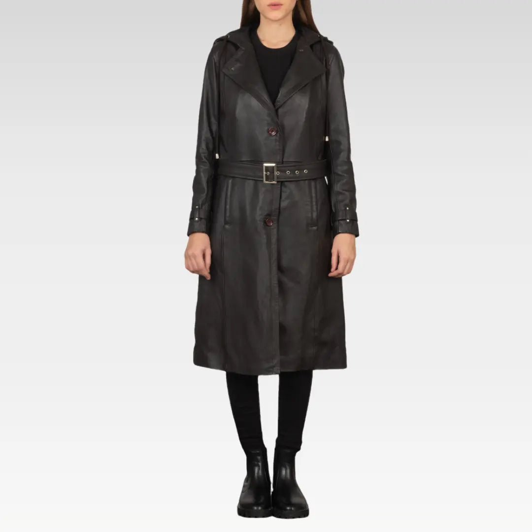 Fixon Hooded Trench Coat - Image 11