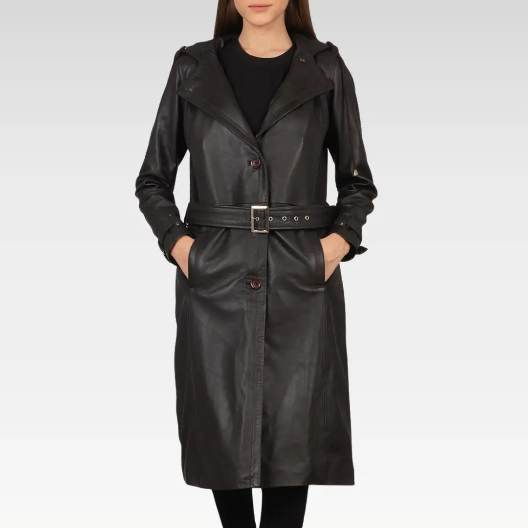 Fixon Hooded Trench Coat - Image 7