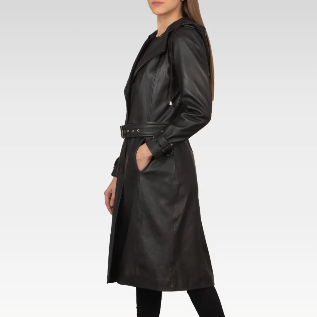 Fixon Hooded Trench Coat - Image 8
