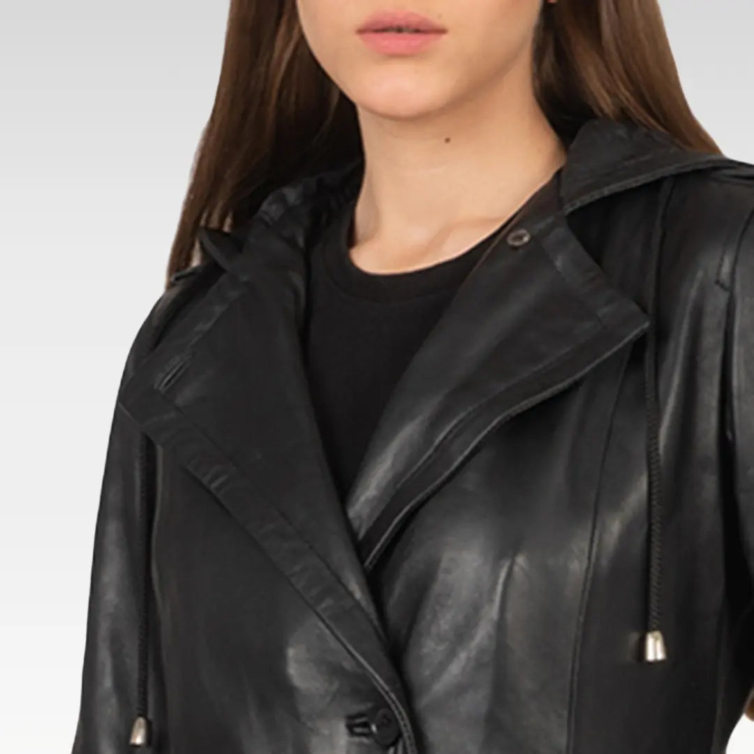 Fixon Hooded Trench Coat - Image 4