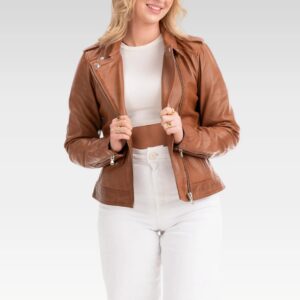 Julia Women's Leather Biker Jacket