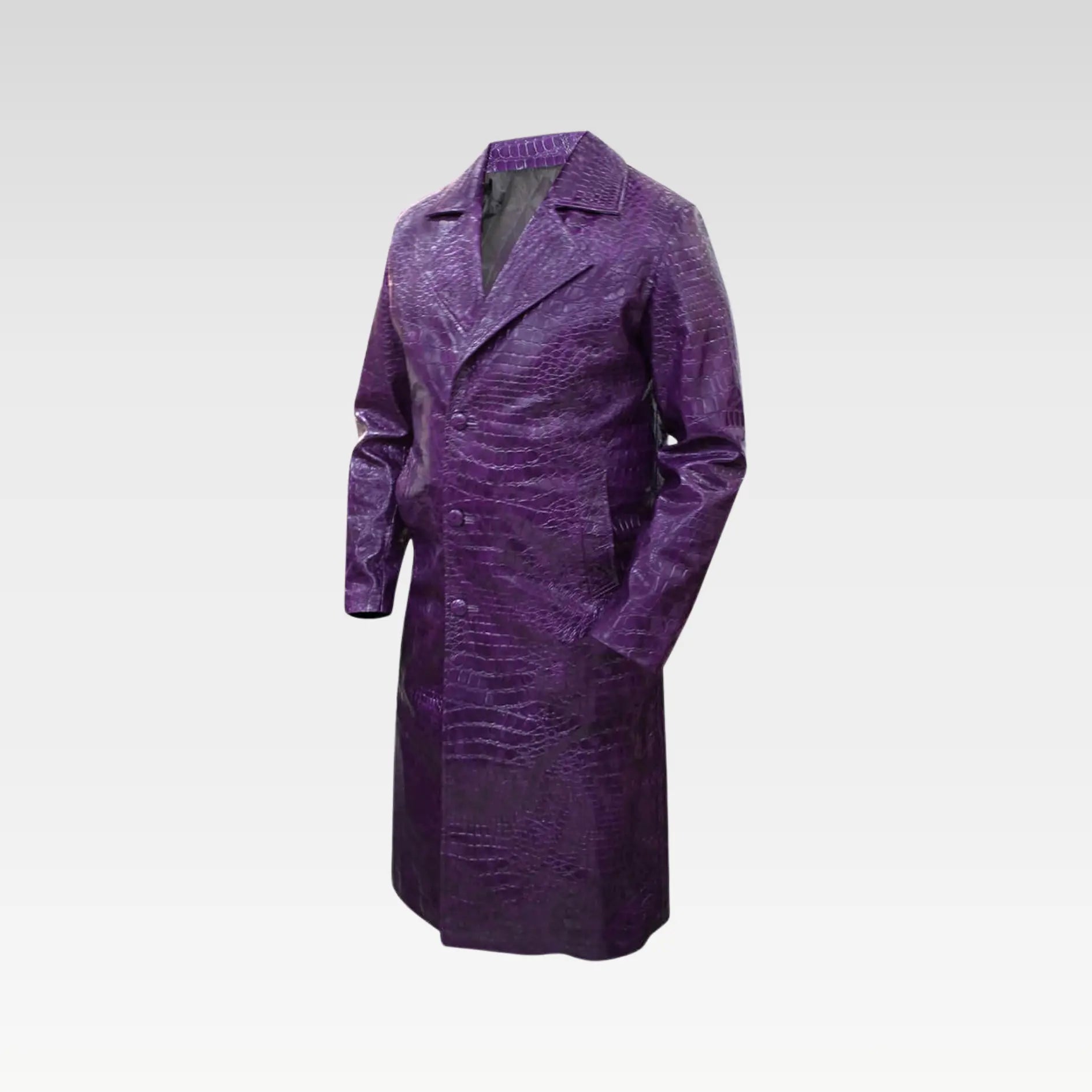 Suicide Squad Joker Purple Trench Coat Costume - Image 4