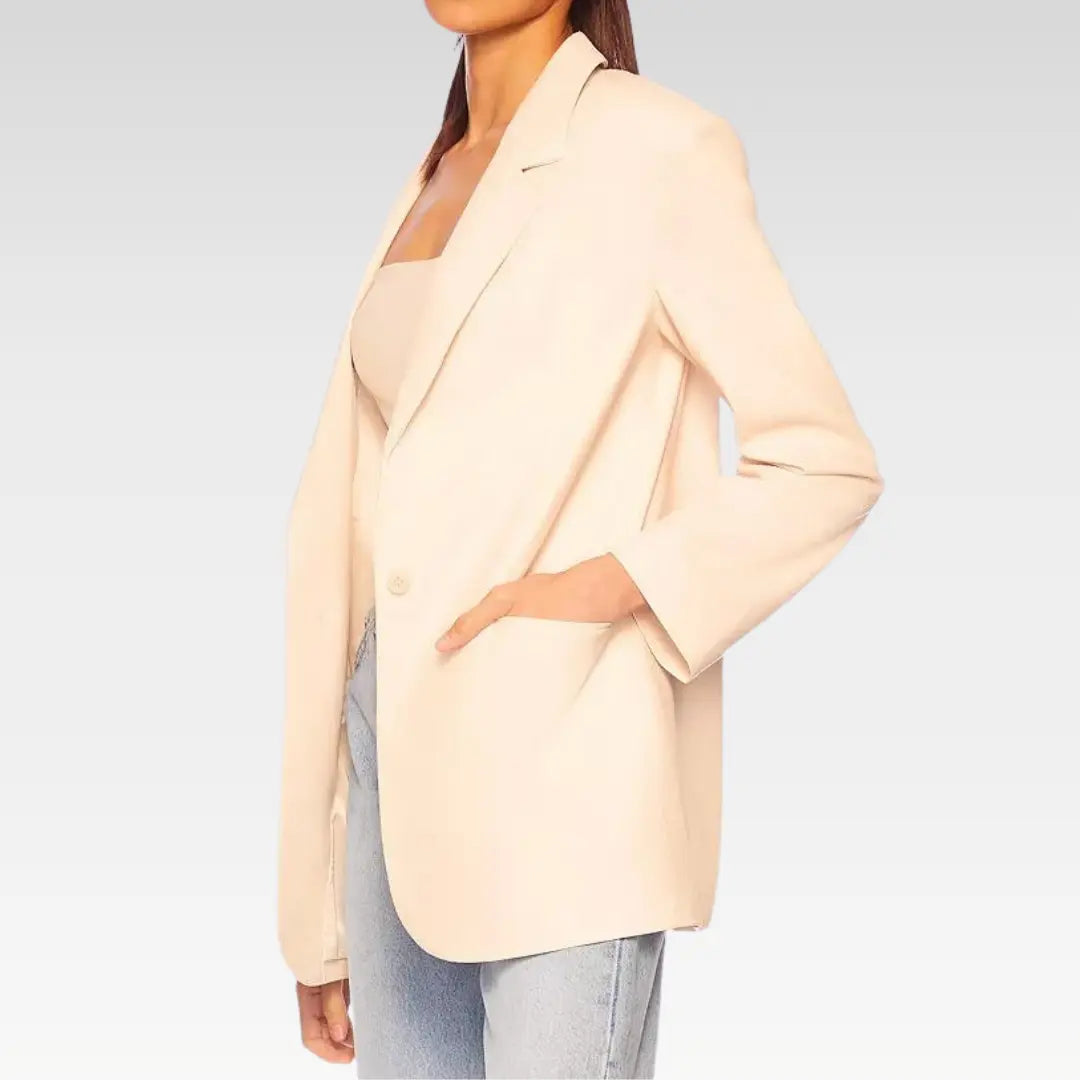 Susana Monaco Faux Leather Blazer - Image 3