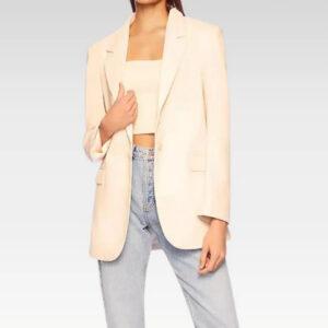 Susana Monaco Faux Leather Blazer