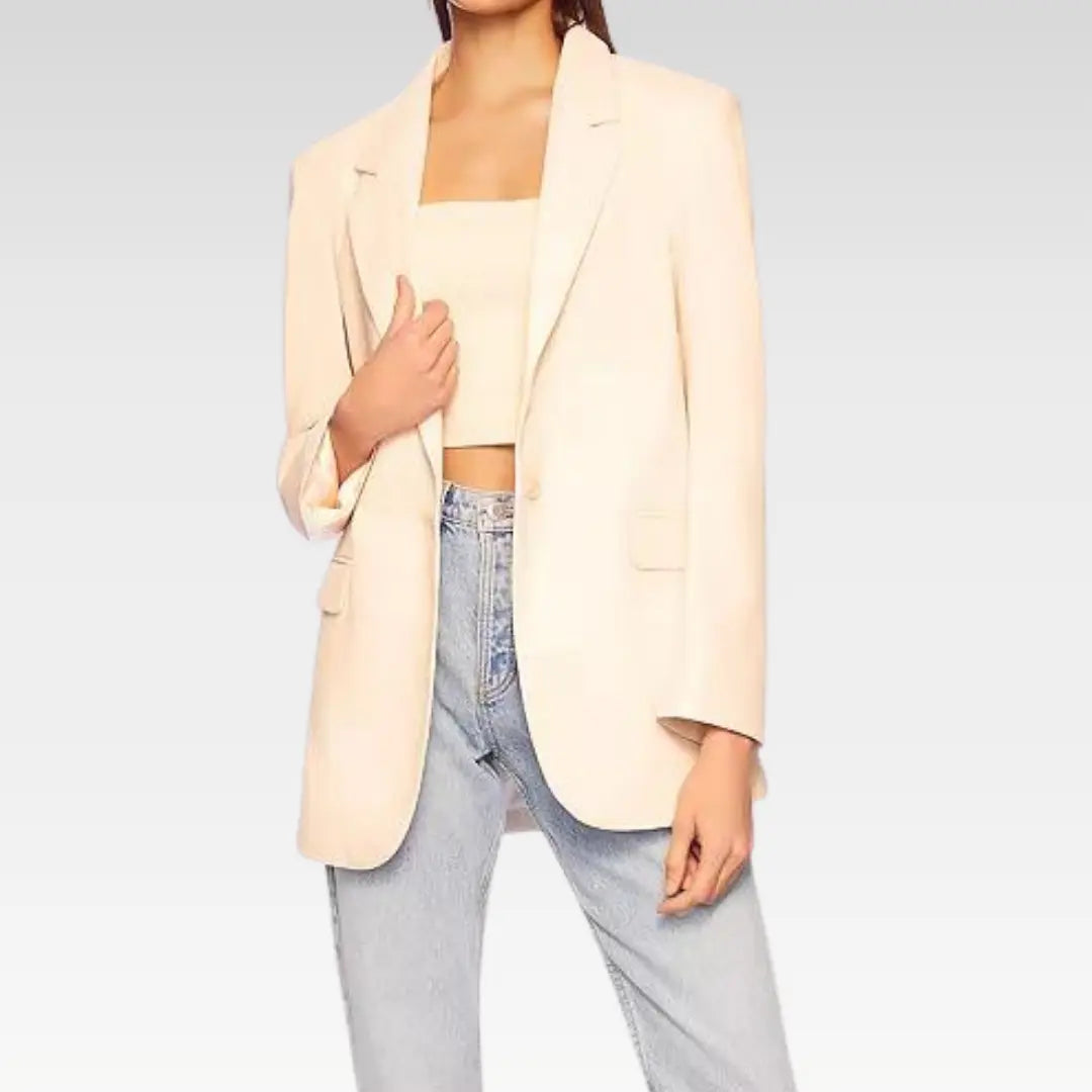 Susana Monaco Faux Leather Blazer