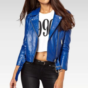 Women Real Lambskin Leather Biker Jacket