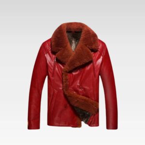 Women's Red Shearling Jacket